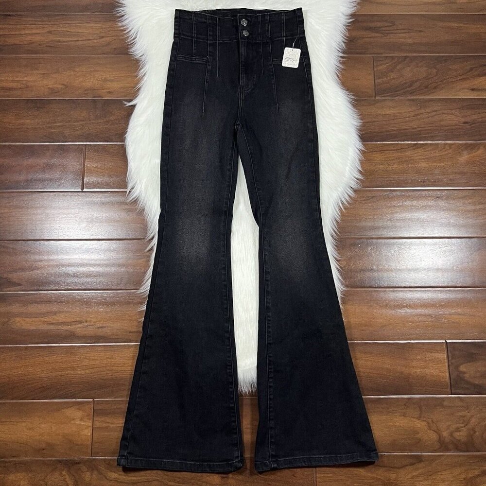 We The Free Black High-Rise Flare Jeans